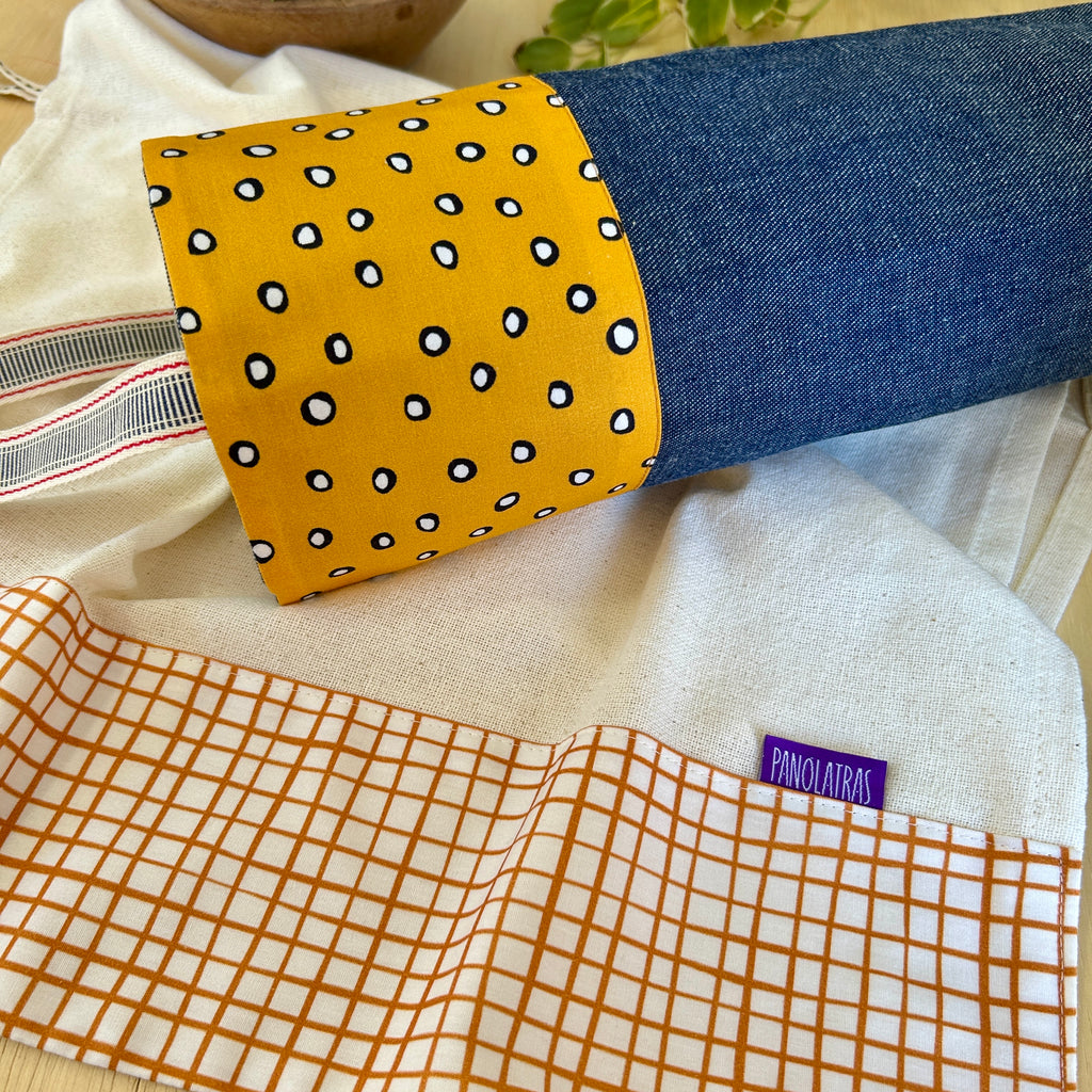 Kit Puxa Saco + Pano de Prato Basiquinho Dijon