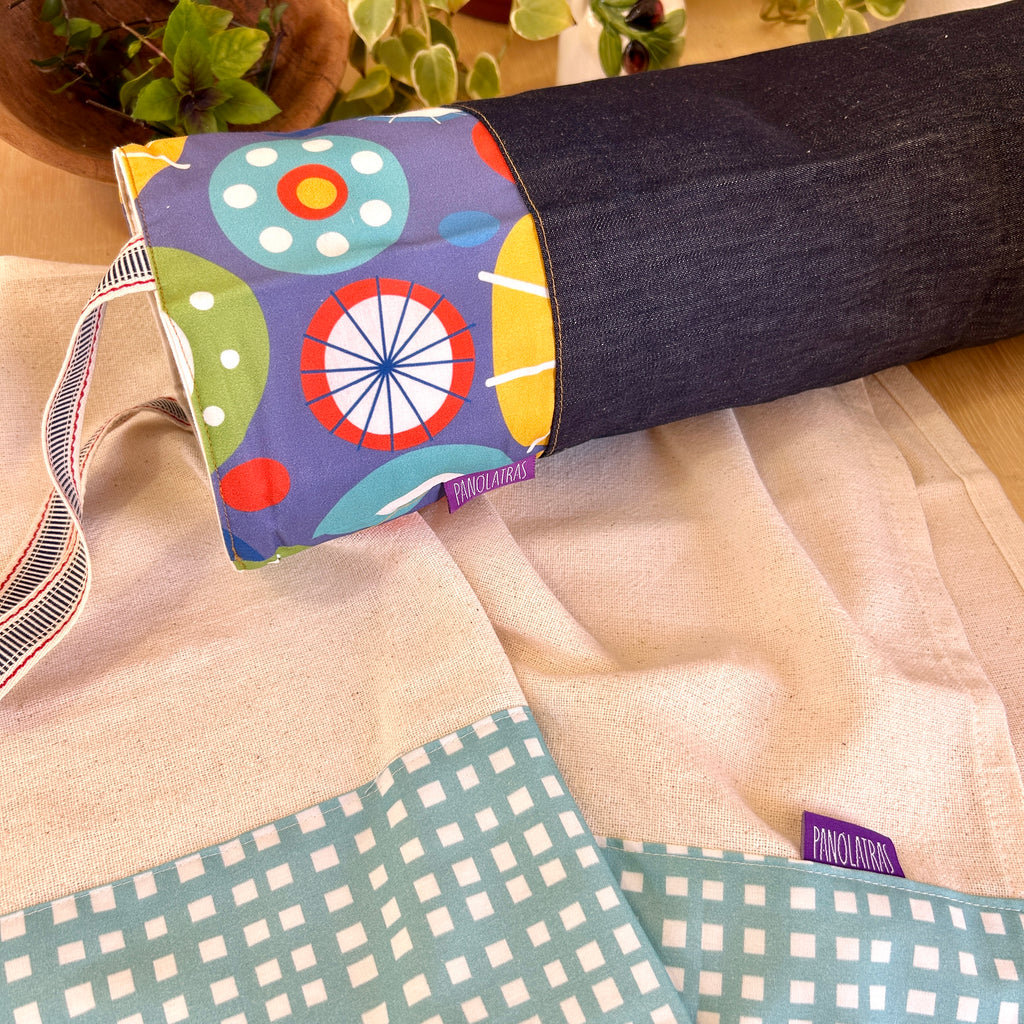 Kit Puxa Saco + Pano de Prato Basiquinho Orgânicos Índigo